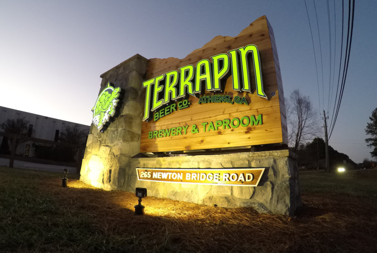 Terrapin sign night