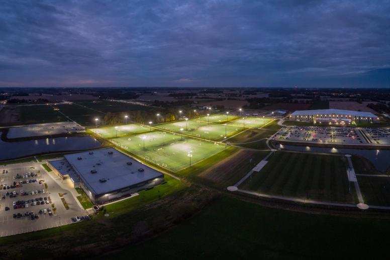 Aerial of Fields (Night)