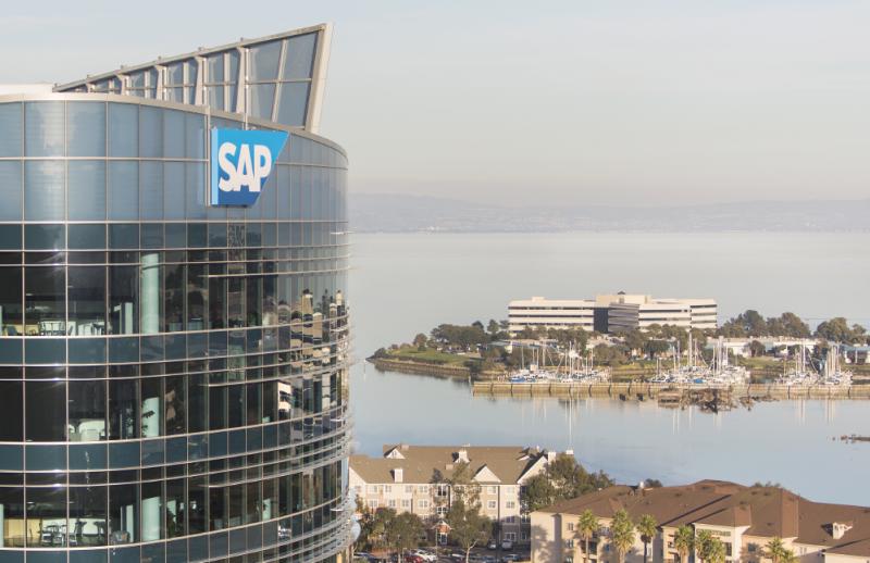 Exterior of SAP Building overlooking the Oyster Point Marina in South San Francisco