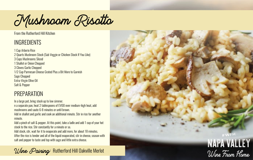 Recipe Card - Mushroom Risotto