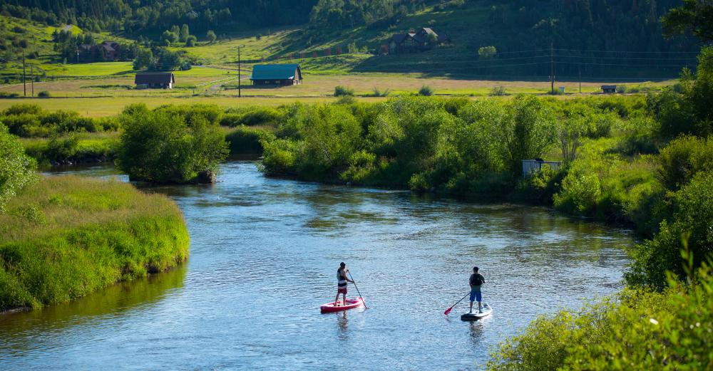 Stand up paddle boarding on the Yampa River