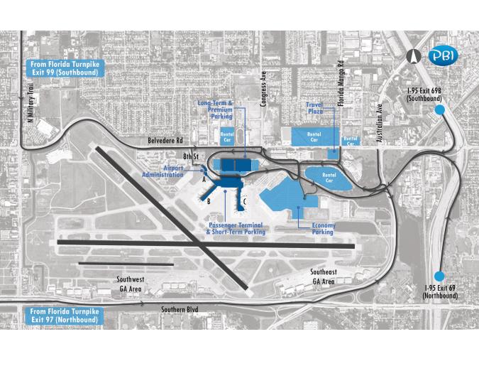 PBI Parking Map