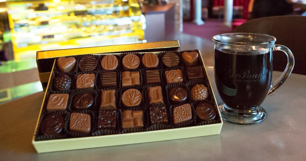 DeBrand Chocolate Box and Coffee