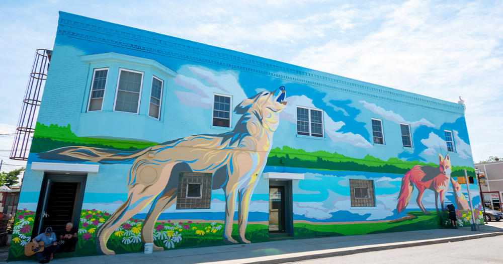 Mural at Wells and Fourth Streets, but Jerrod Tobias Studios