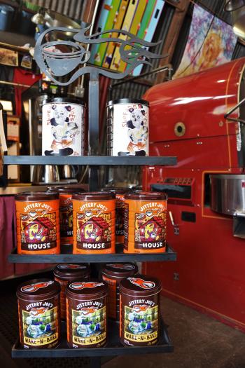 jittery joe's coffee tins