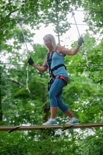 Woman at the ZipZone Adventure Park