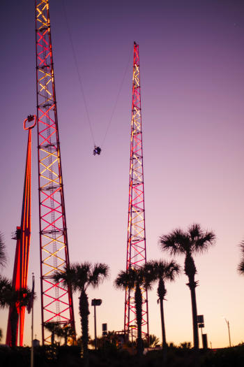 The Sling Shot amusement ride can be found just south of the Daytona Beach Boardwalk at Screamer's Park