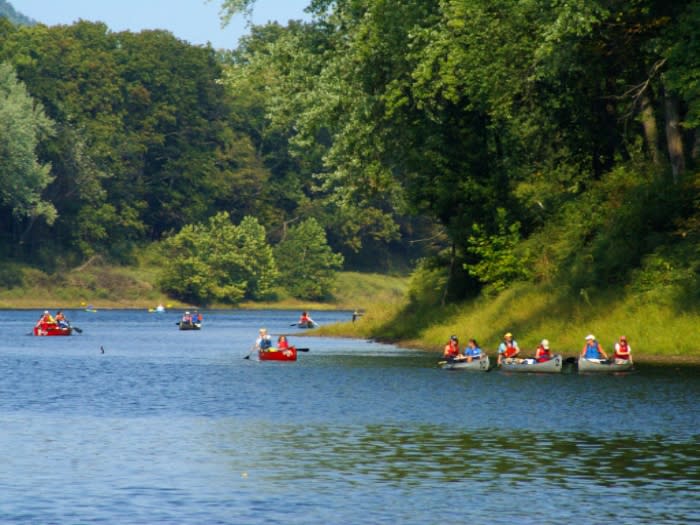 Canoeing in the Pocono Mountains