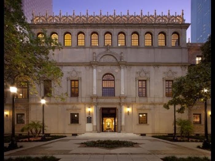 Front Of The Julia Ideson Building In Houston, TX