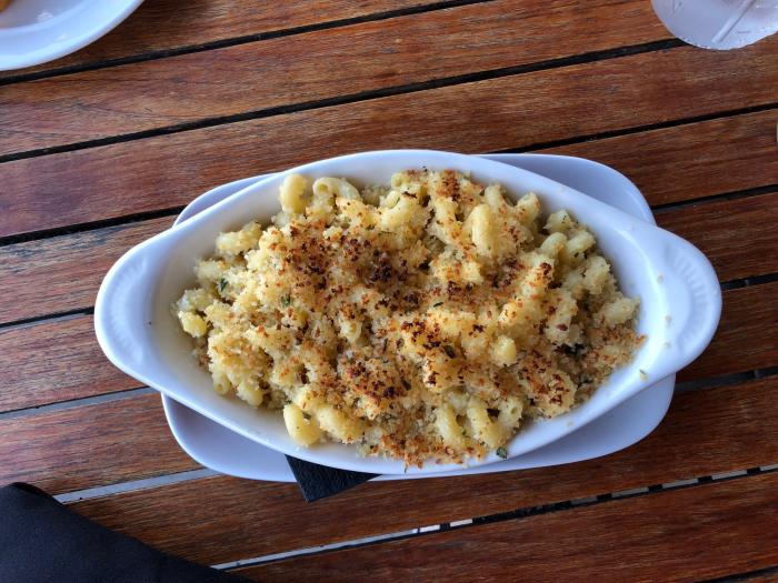 Overhead view of Copperwood Tavern's Mac and Cheese dish