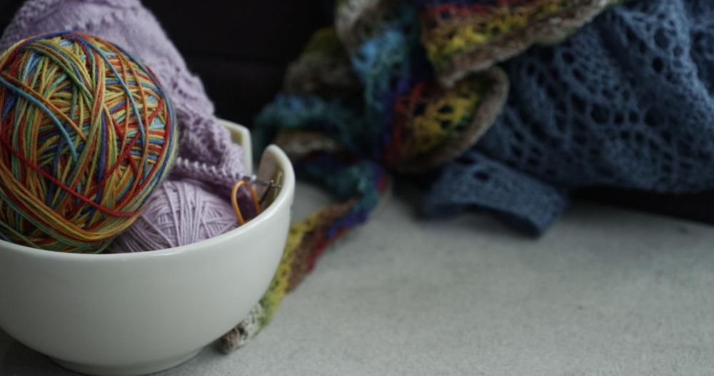 Colorful Knitting Yarn Stock Photo