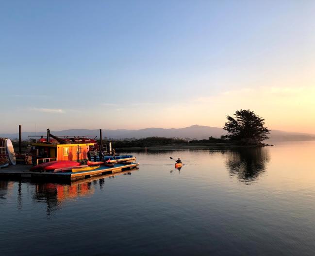 Kayak Shack at Sunset