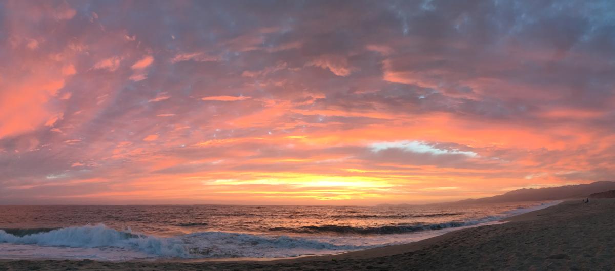 Sunset at Poplar State Beach in San Mateo County