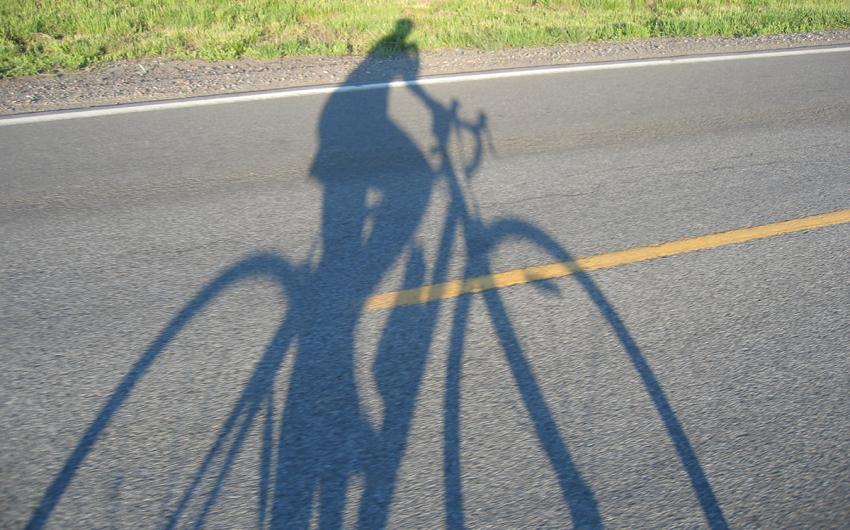 Shadow on a bike