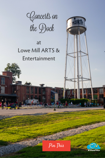 Water tower at Concerts on the Dock at Lowe Mill