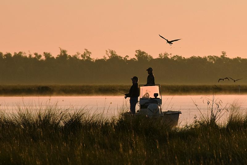 Fishing - Sunrise fishing at  Big Branch Marsh National Wildlife Refuge