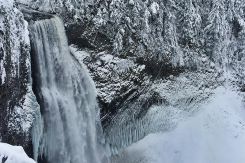 Salt Creek Falls in Winter by Abbie Youngs