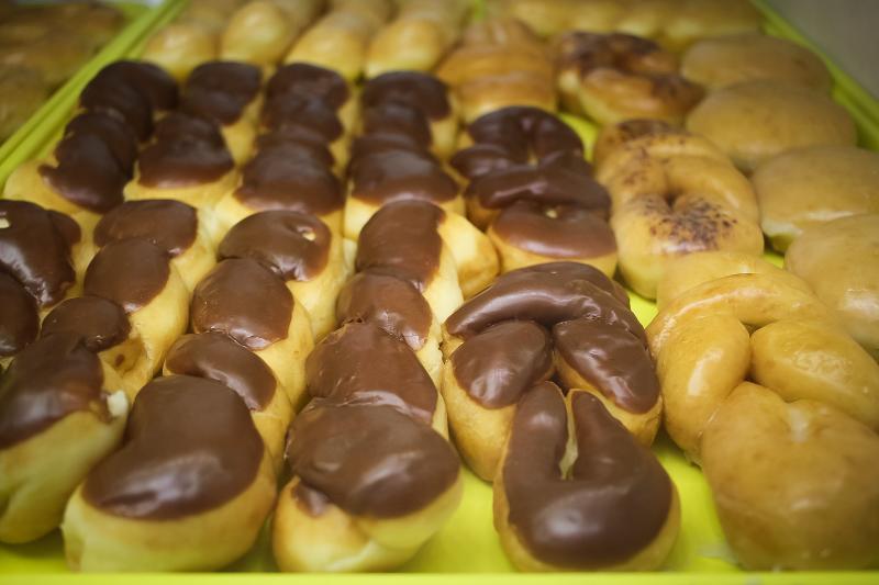 Chocolate-covered and glazed cinnamon twists are a few of the flavors you can find at Irving’s Shins Donuts.