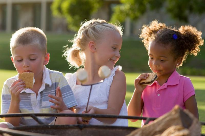 Kids Eating at Hyatt Regency in Bastrop