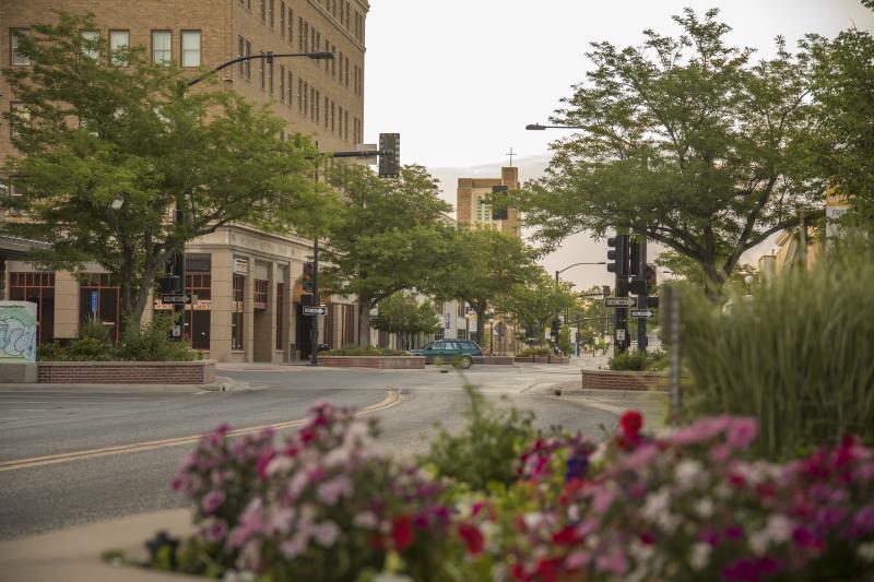 The quiet streets of downtown Casper welcome visitors from near and far.