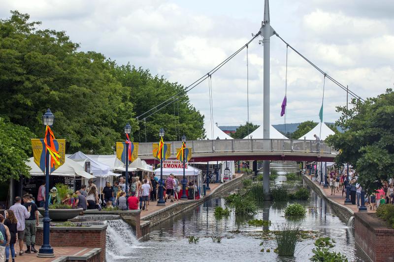 People attending the Festival of the Arts