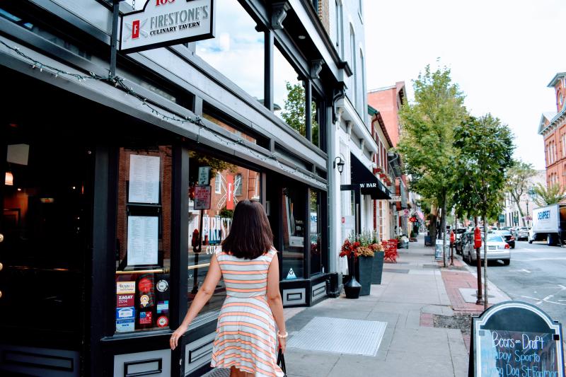 Shops along Downtown Frederick Main Street