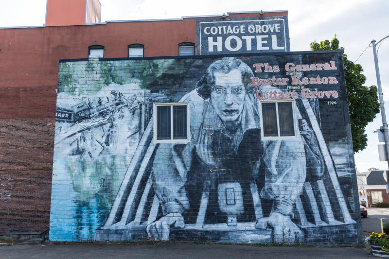 Cottage Grove Main Street The General Mural by Joni Kabana Cottage Grove Main Street The General Mural by Joni Kabana