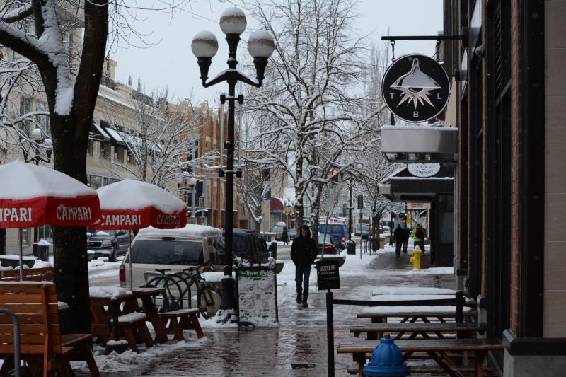 Downtown Eugene in winter by Colin Morton Downtown Eugene in winter by Colin Morton