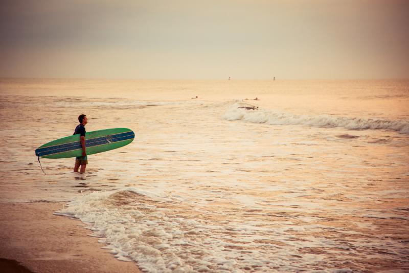 Morning Surf Session at Croatan Beach, south of the Virginia Beach Boardwalk