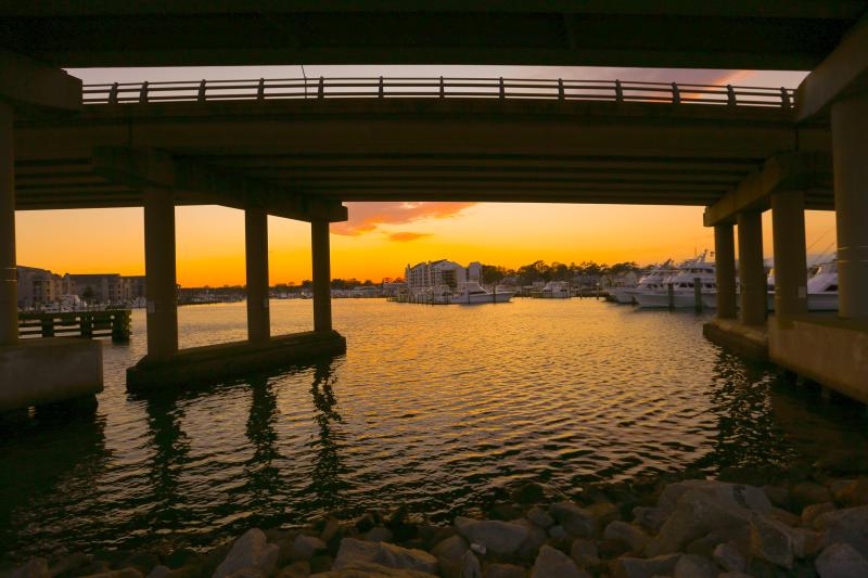 Autumn Sunset at the Rudee Inlet