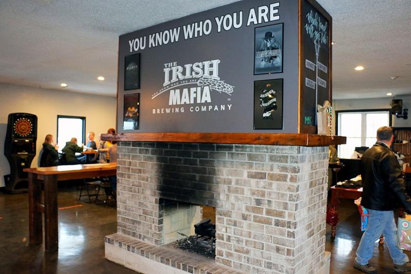 Irish Mafia fireplace