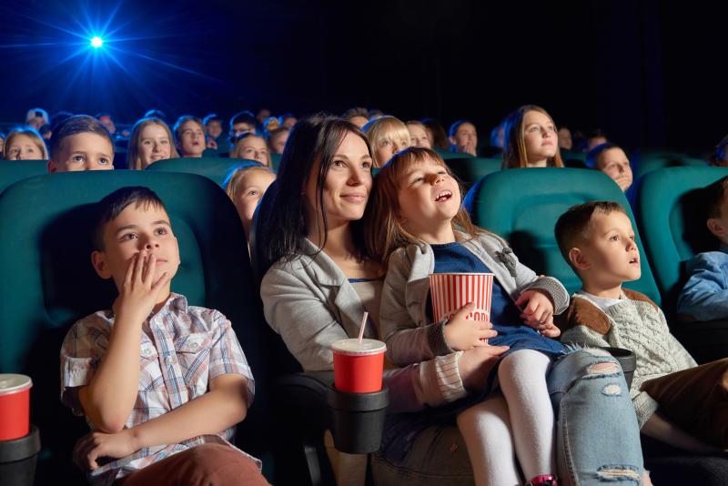 Group Watching a Movie