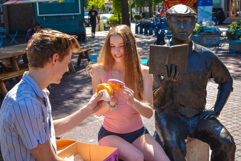 Voodoo Donuts at Kesey Square by Melanie Griffin