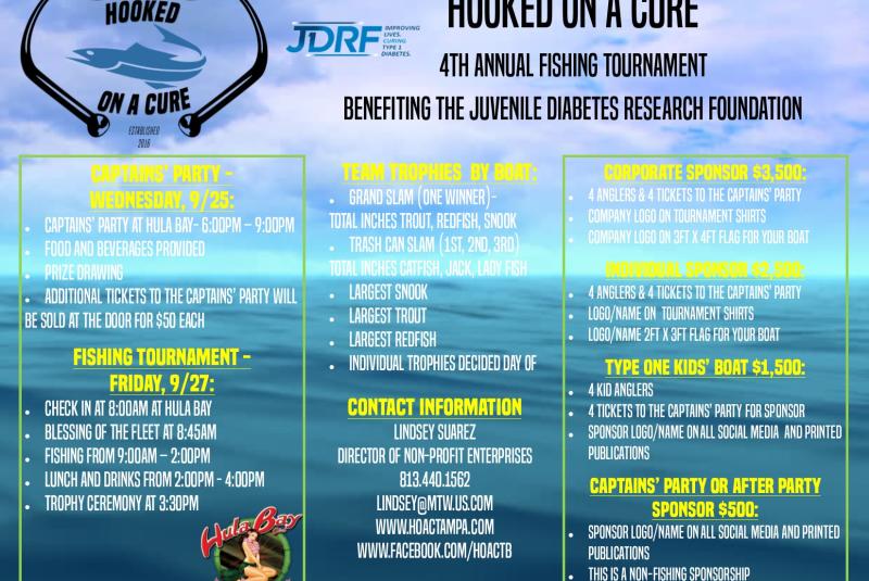 Hooked on a Cure Fishing Tournament to Benefit JDRF