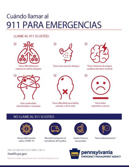 Cuando llamar al 911 Para Emergencias