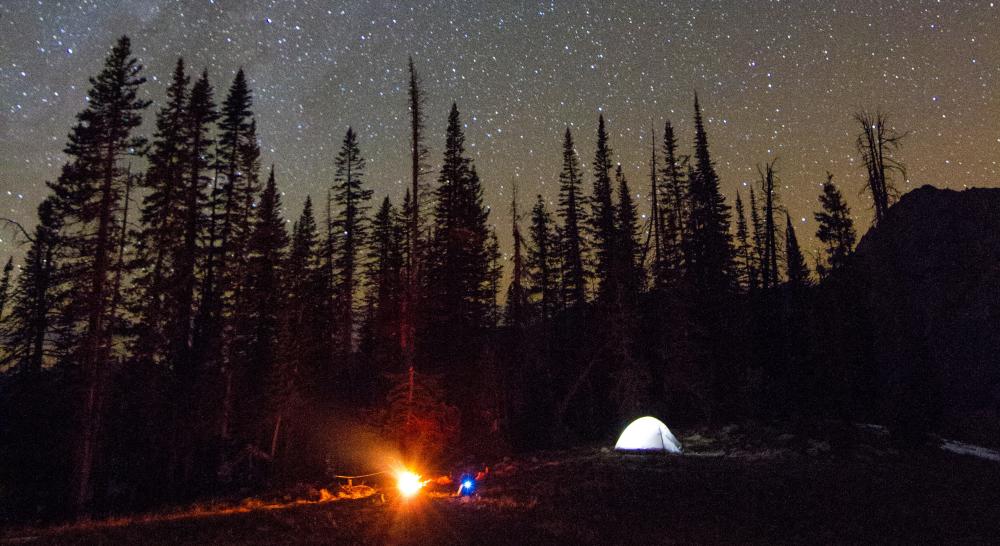 Camping under the starts in Routt County