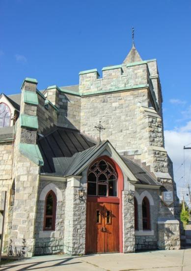 Exterior of Bethesda Episcopal Church in Saratoga Springs, NY