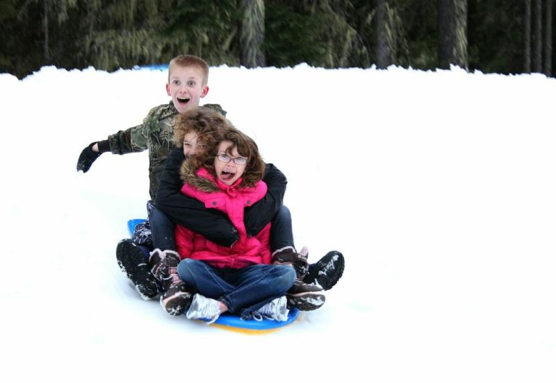 Sledding at Willamette Pass by Traci Williamson Sledding at Willamette Pass by Traci Williamson