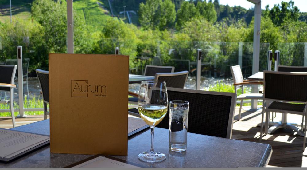 enjoy views of the river over fine dining at Aurum