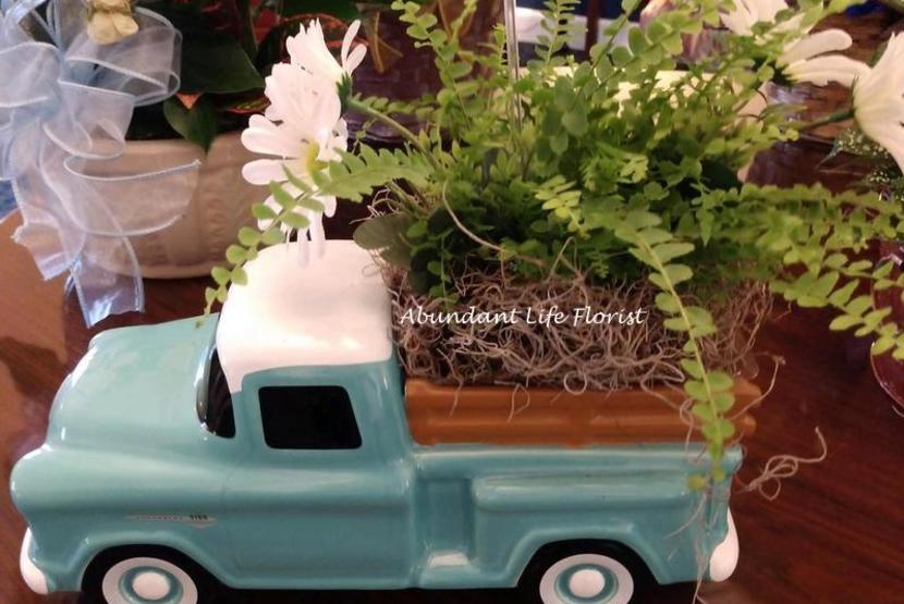 Flowers in Truck Planter