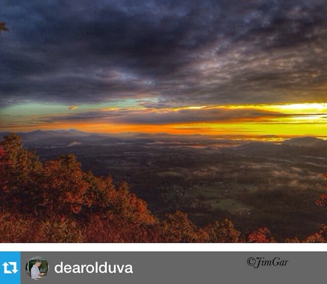 Roanoke Mountain Fall Sunrise - Fall Photo