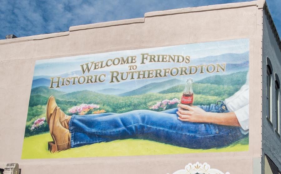 Welcome to Rutherfordton Classic Coca-Cola Mural