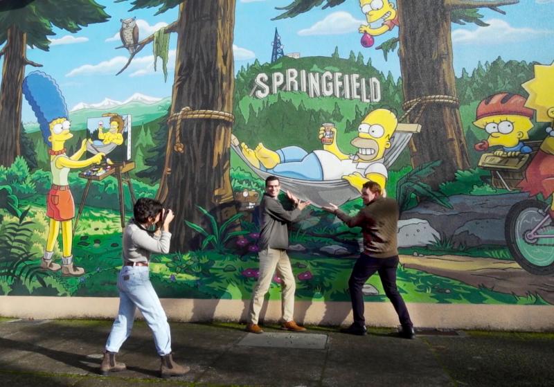 The Simpsons Mural in Springfield by Colin Morton