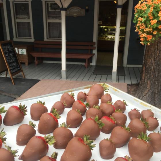 strawberries and store front