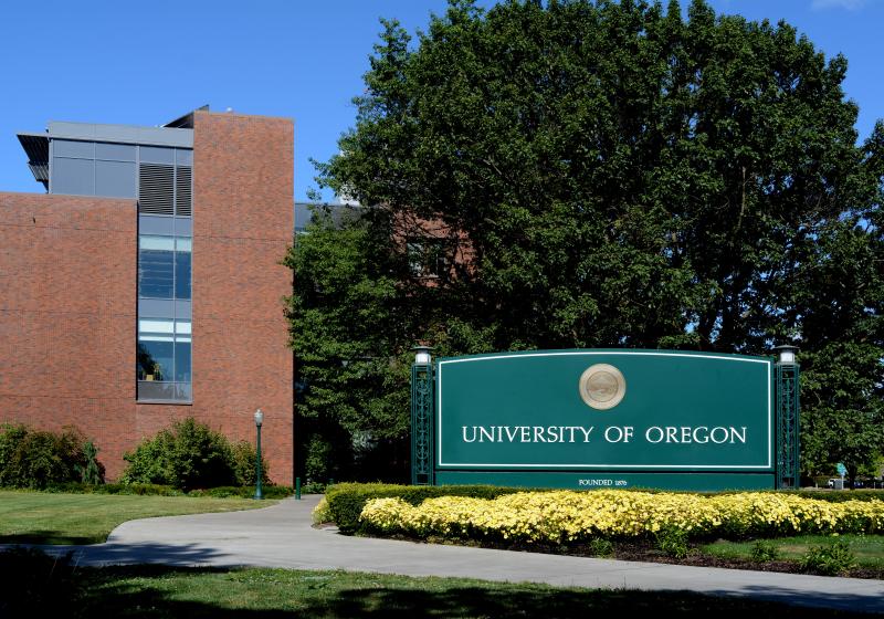 University of Oregon Campus Sign by Colin Morton University of Oregon Campus Sign by Colin Morton