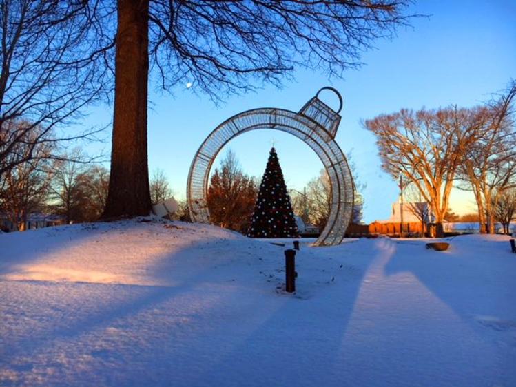 Town of Clayton in snow