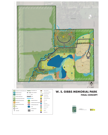 W.S. Gibbs Memorial Park final concept plan