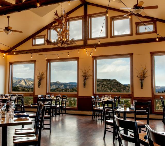 dining area with view