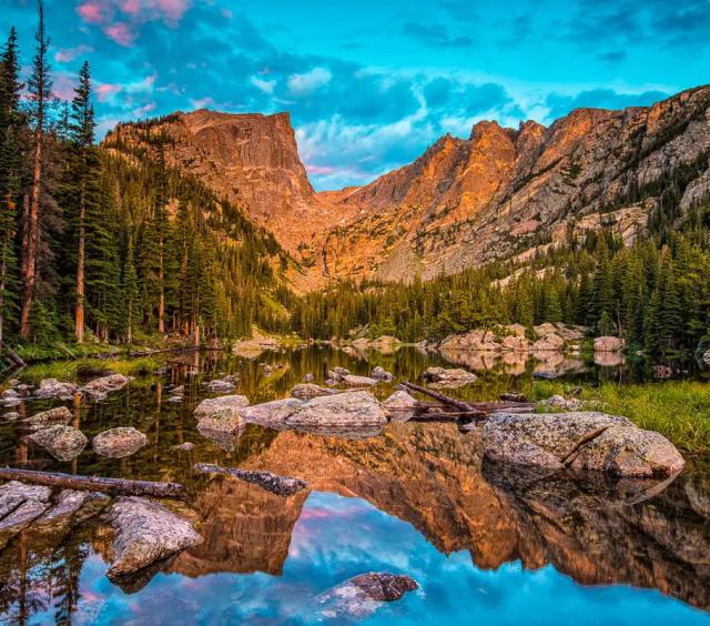 Dream Lake Sunrise on a Rocky Mountain National Park Tour