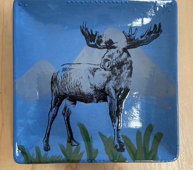 moose plate art